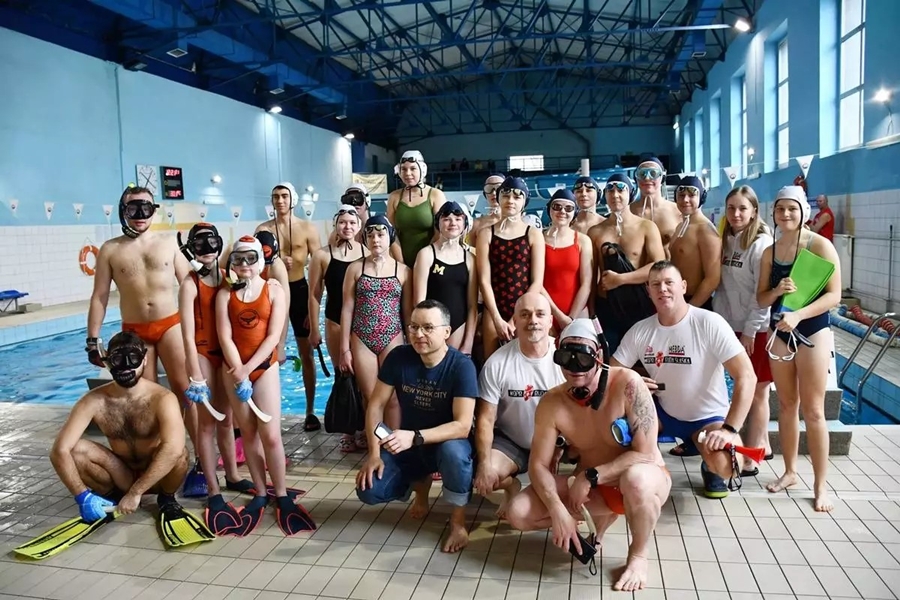 Hokej pod wodą Walenie Siemianowice Śląskie Finał WOŚP w Rudzie Śląskiej 26 I 2025